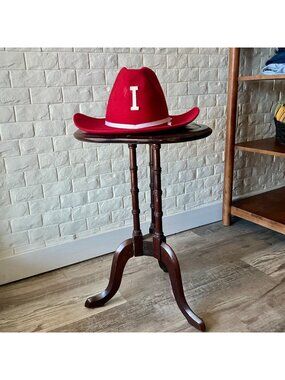 Vintage Rockmount Ranch Wear Women's Red Felt Cowgirl Hat "I" Detail
